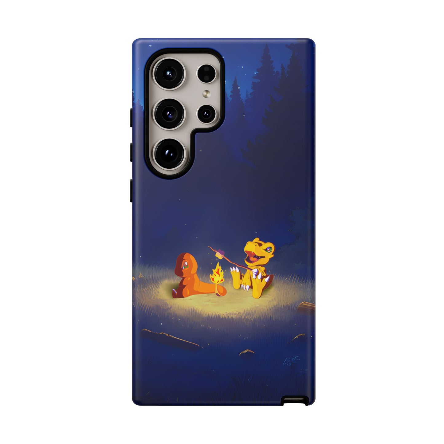 Blazing Friendship: Agumon & Charmander Phone Case