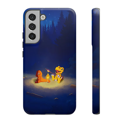 Blazing Friendship: Agumon & Charmander Phone Case