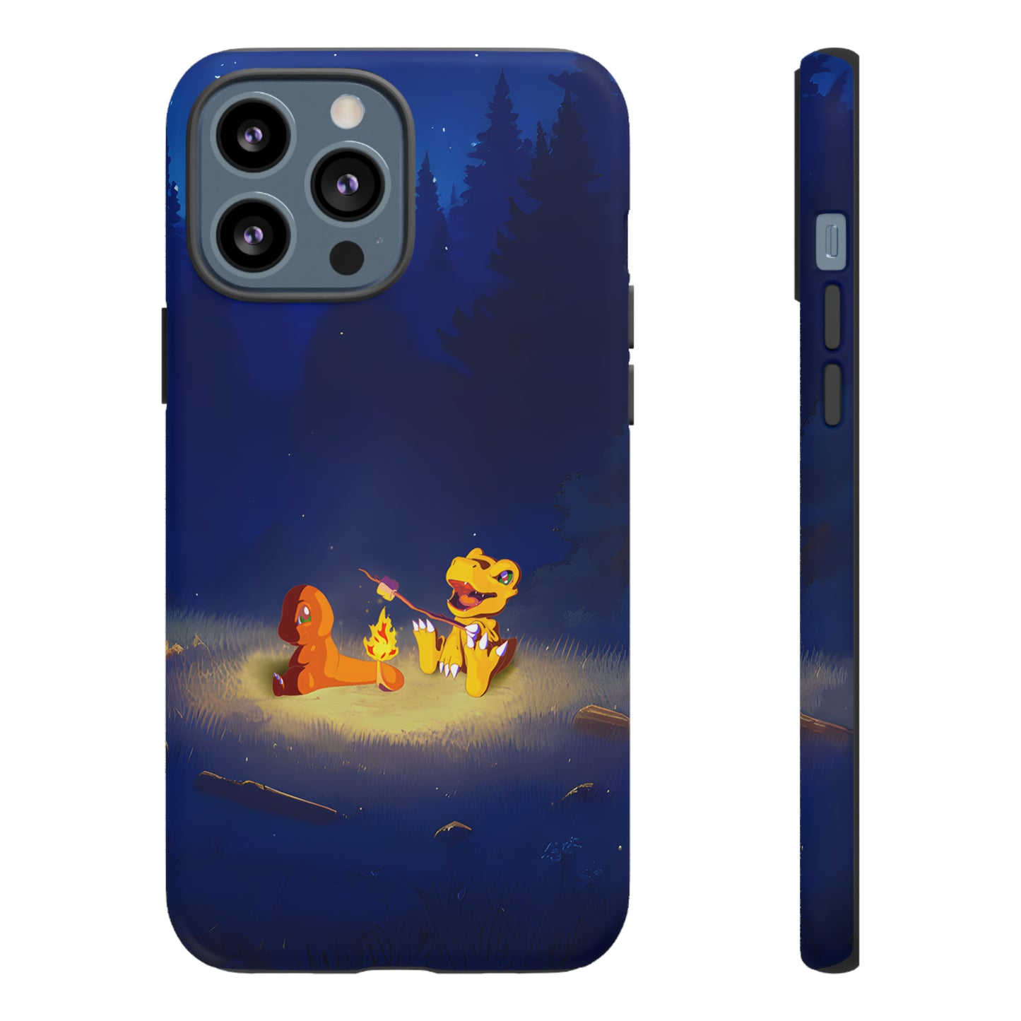 Blazing Friendship: Agumon & Charmander Phone Case