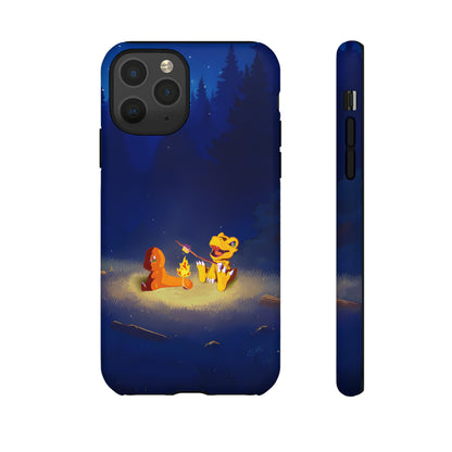 Blazing Friendship: Agumon & Charmander Phone Case