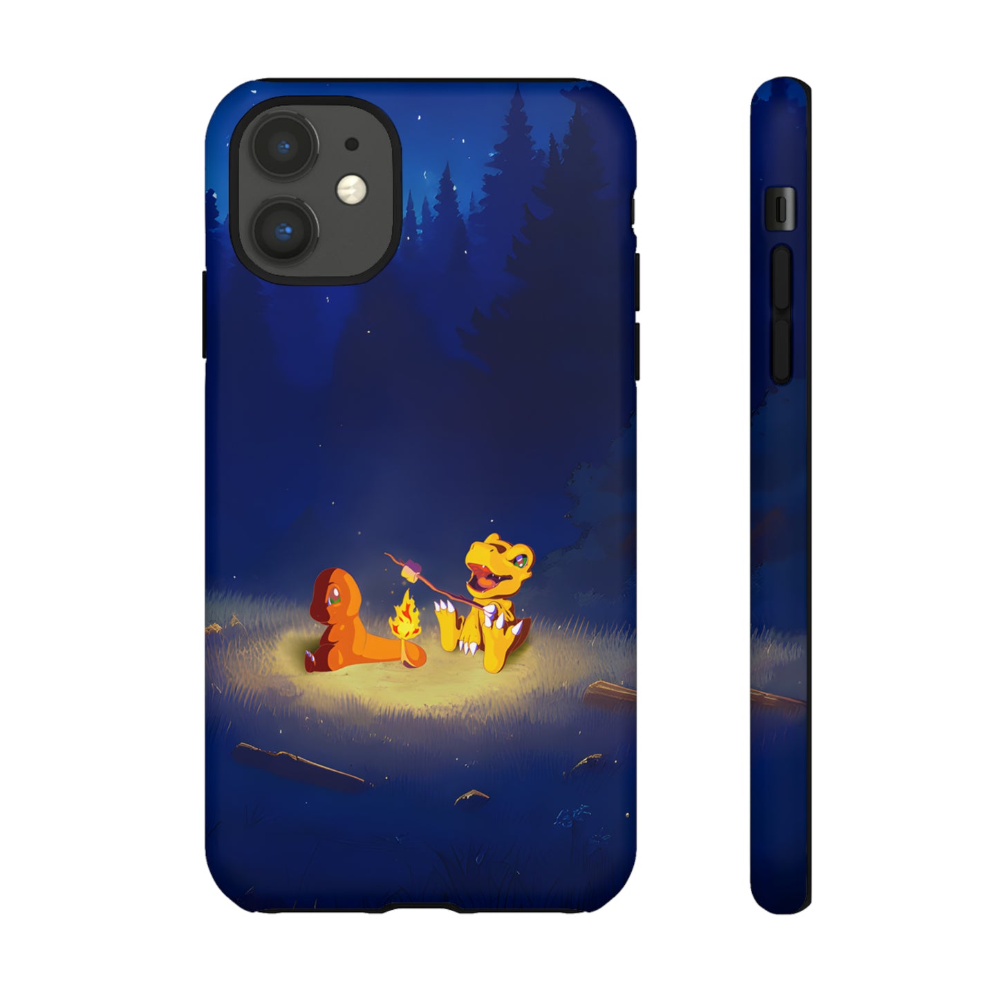 Blazing Friendship: Agumon & Charmander Phone Case