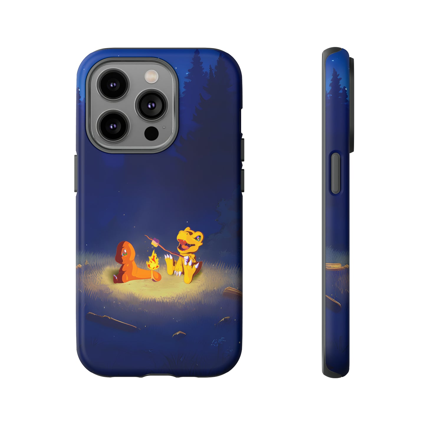 Blazing Friendship: Agumon & Charmander Phone Case