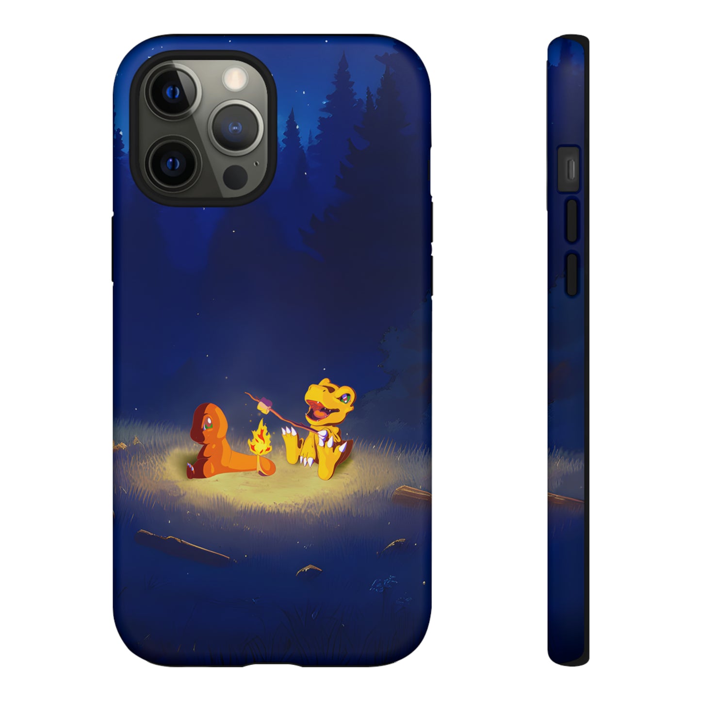 Blazing Friendship: Agumon & Charmander Phone Case