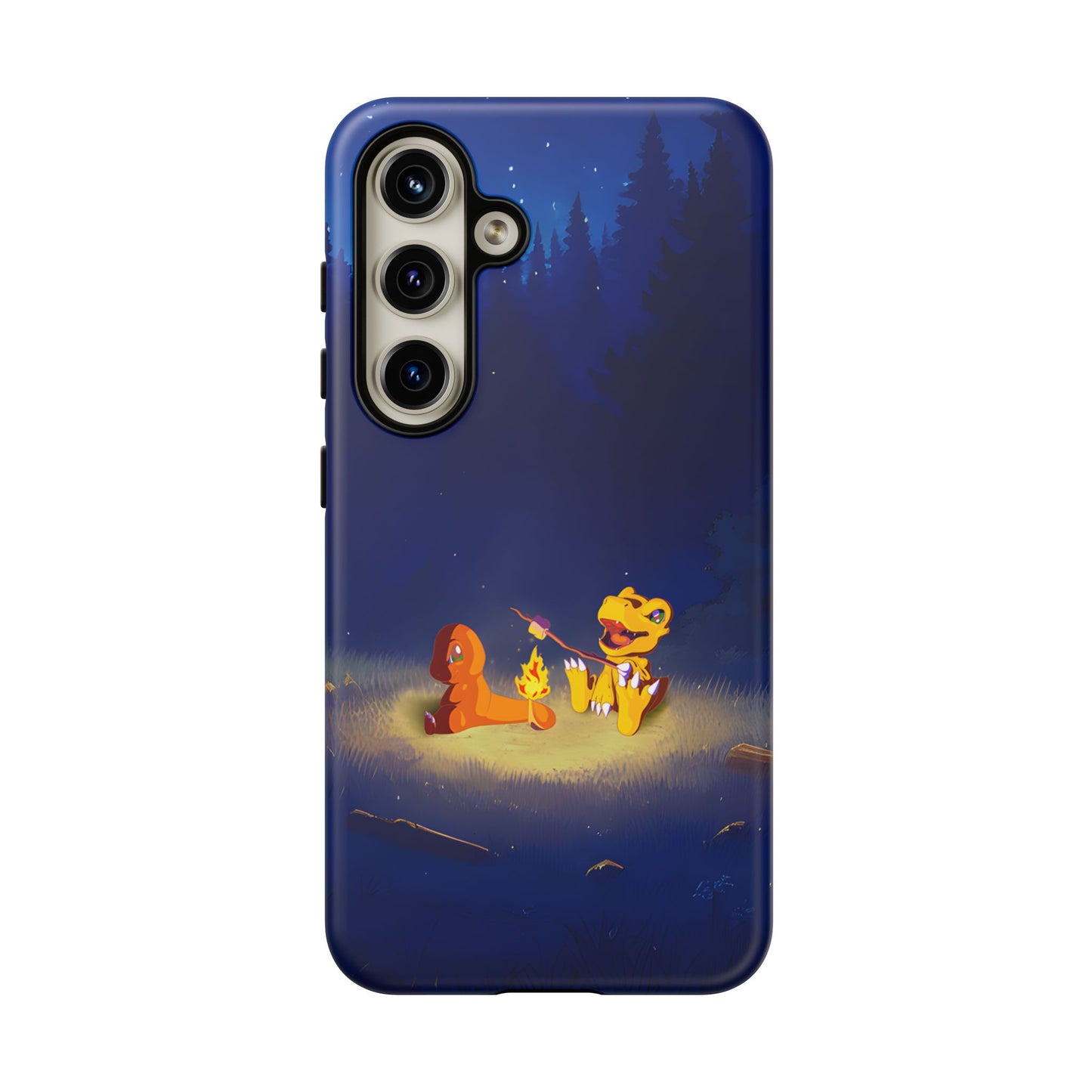Blazing Friendship: Agumon & Charmander Phone Case