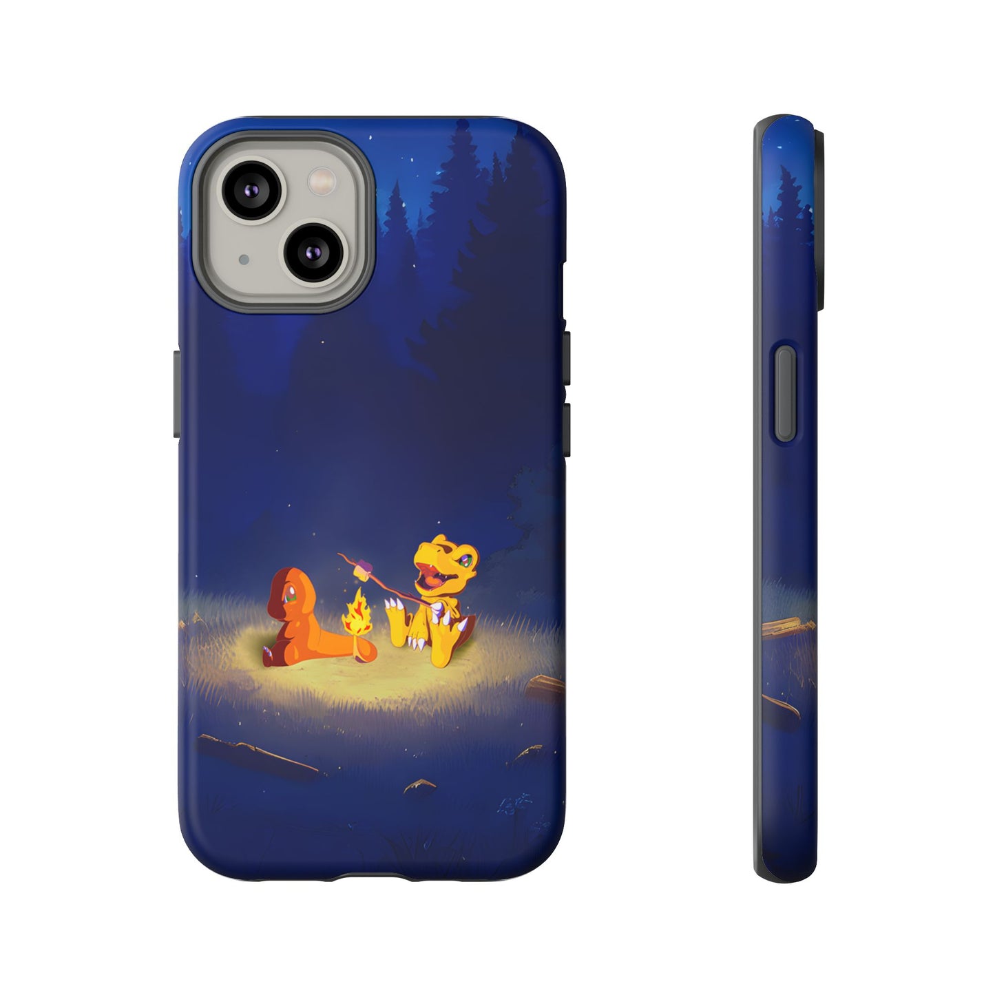 Blazing Friendship: Agumon & Charmander Phone Case