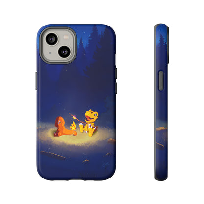 Blazing Friendship: Agumon & Charmander Phone Case