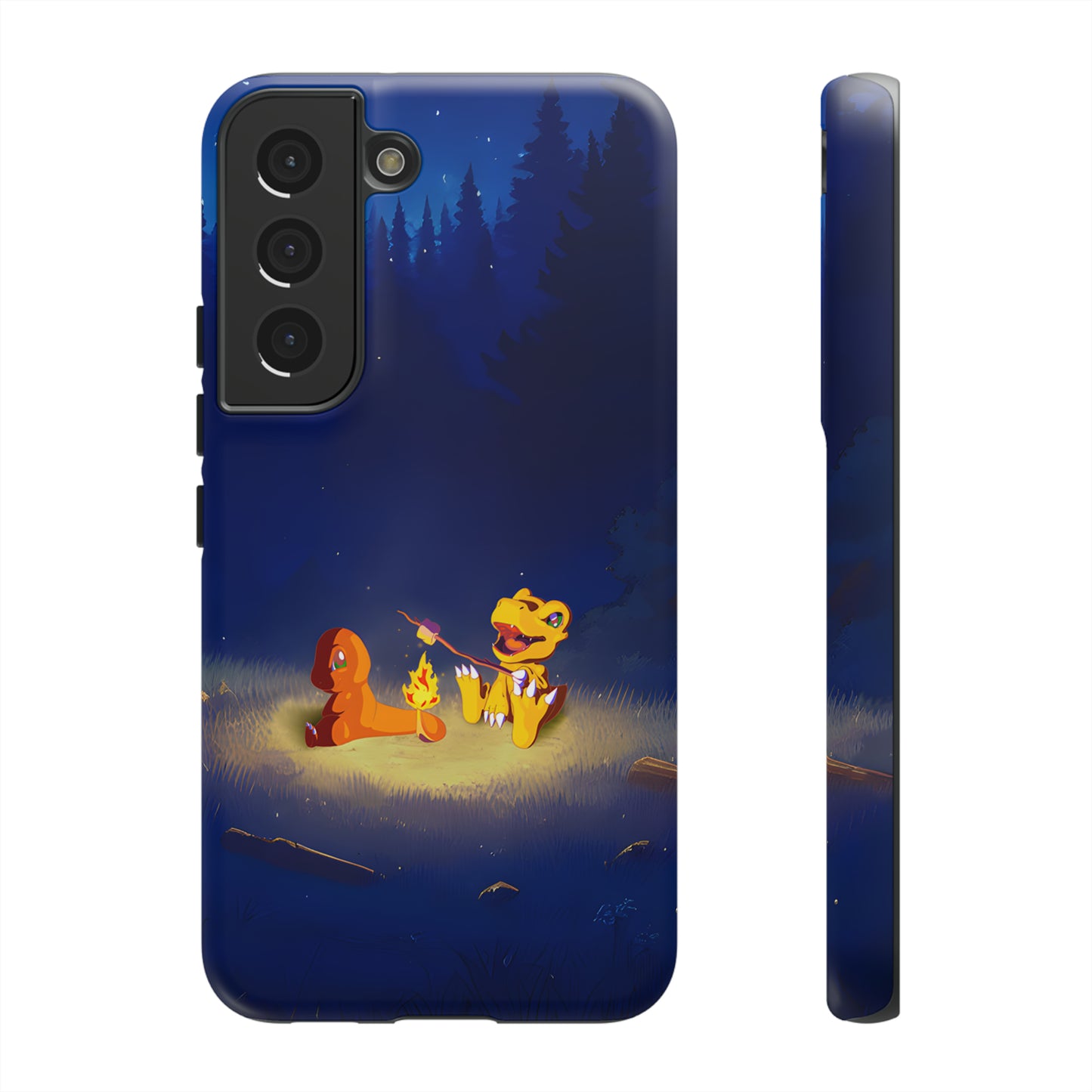 Blazing Friendship: Agumon & Charmander Phone Case