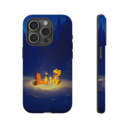 Blazing Friendship: Agumon & Charmander Phone Case