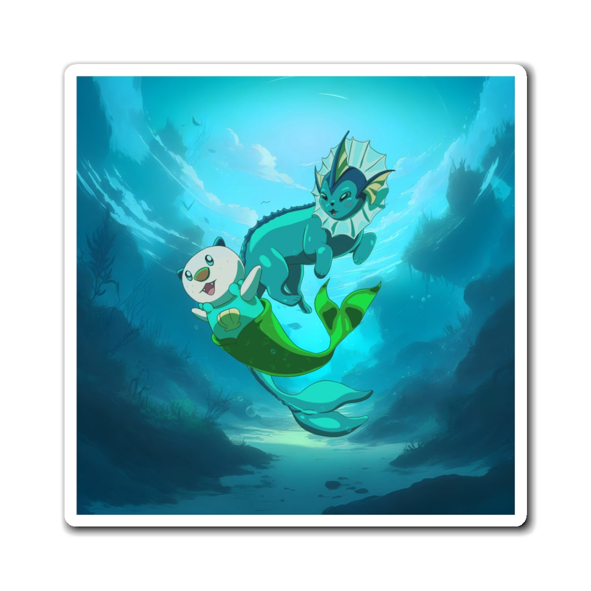 Ocean Harmony: Mermaid Pokémon Magnet