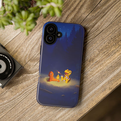 Blazing Friendship: Agumon & Charmander Phone Case