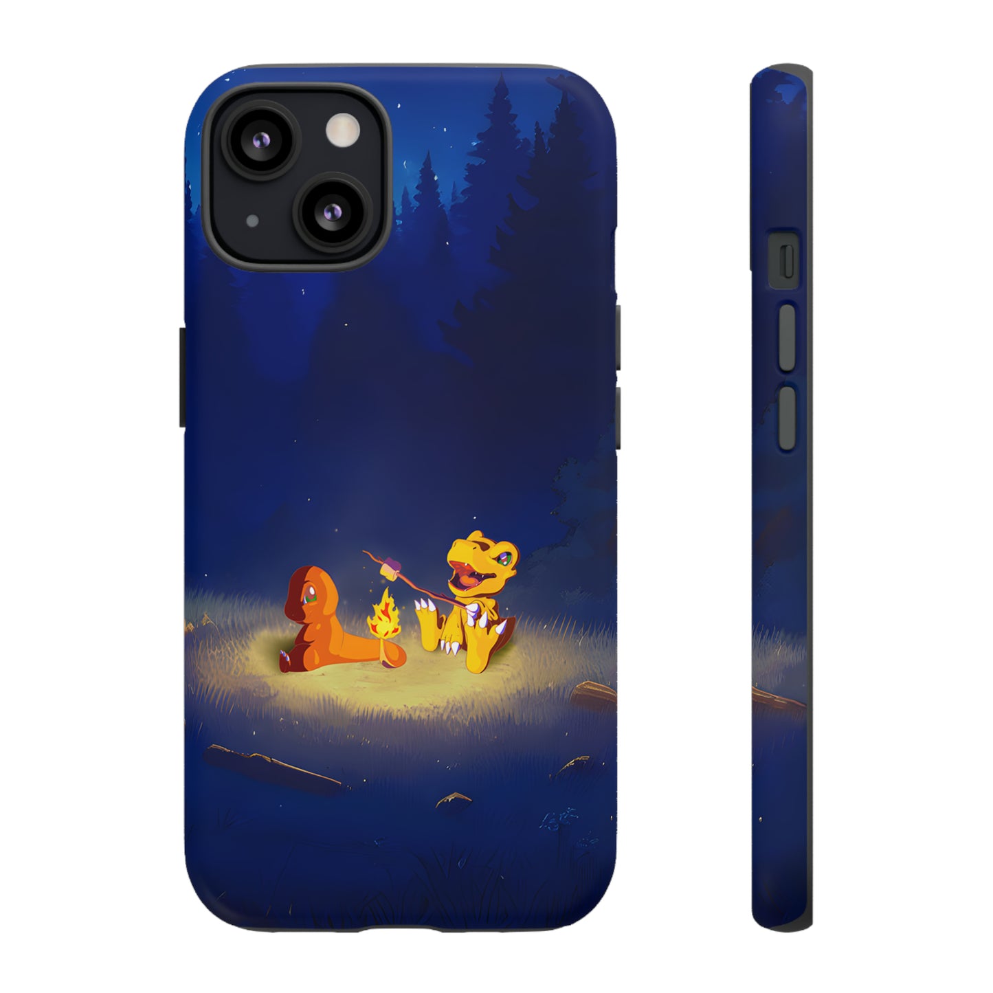 Blazing Friendship: Agumon & Charmander Phone Case