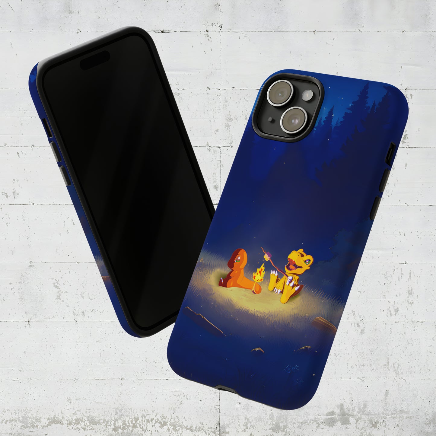 Blazing Friendship: Agumon & Charmander Phone Case