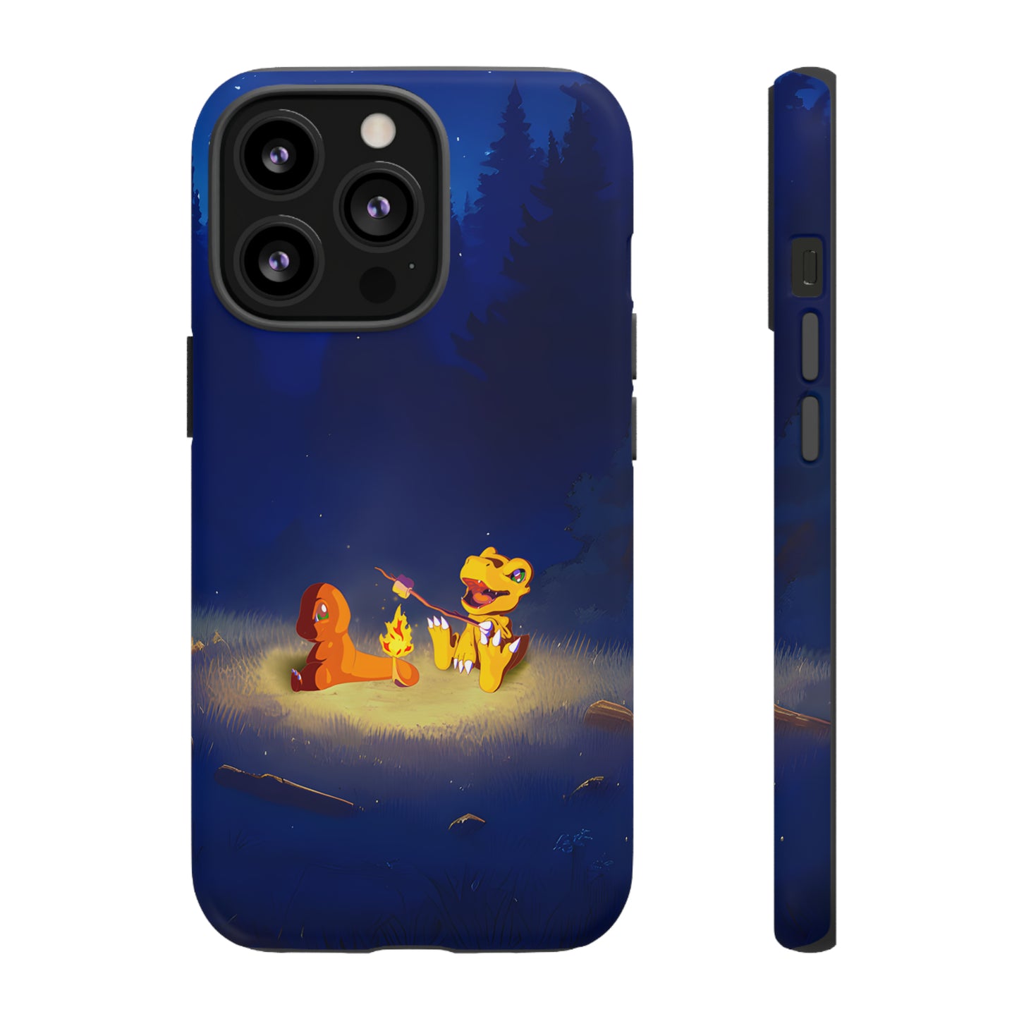 Blazing Friendship: Agumon & Charmander Phone Case