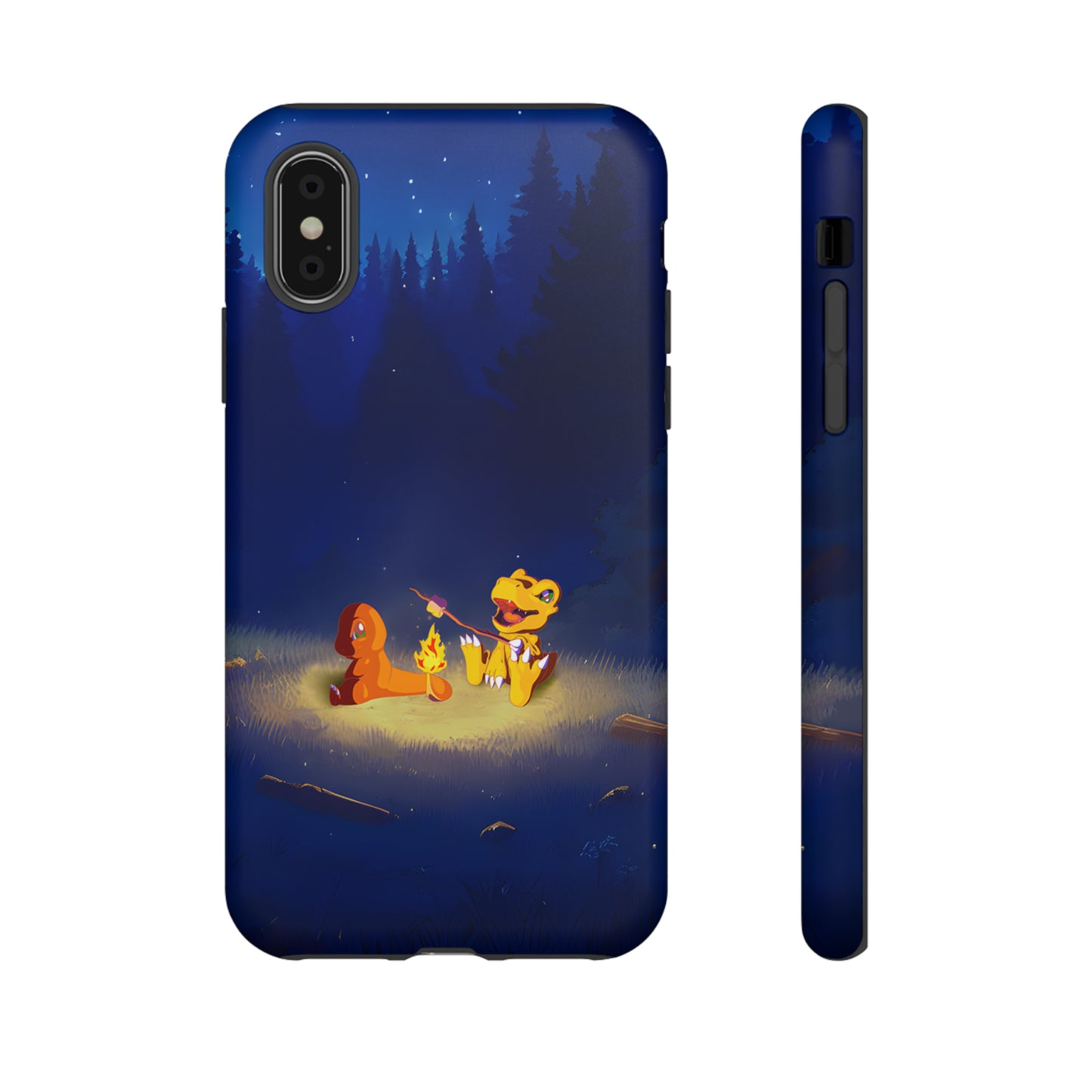 Blazing Friendship: Agumon & Charmander Phone Case