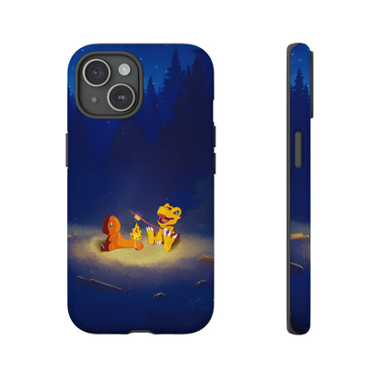 Blazing Friendship: Agumon & Charmander Phone Case