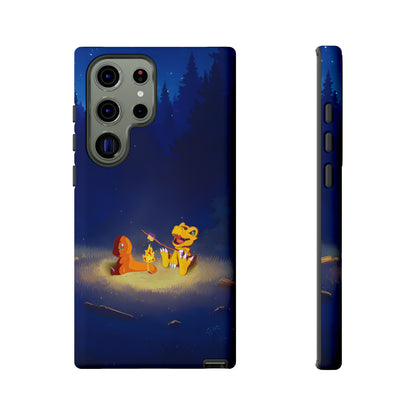 Blazing Friendship: Agumon & Charmander Phone Case