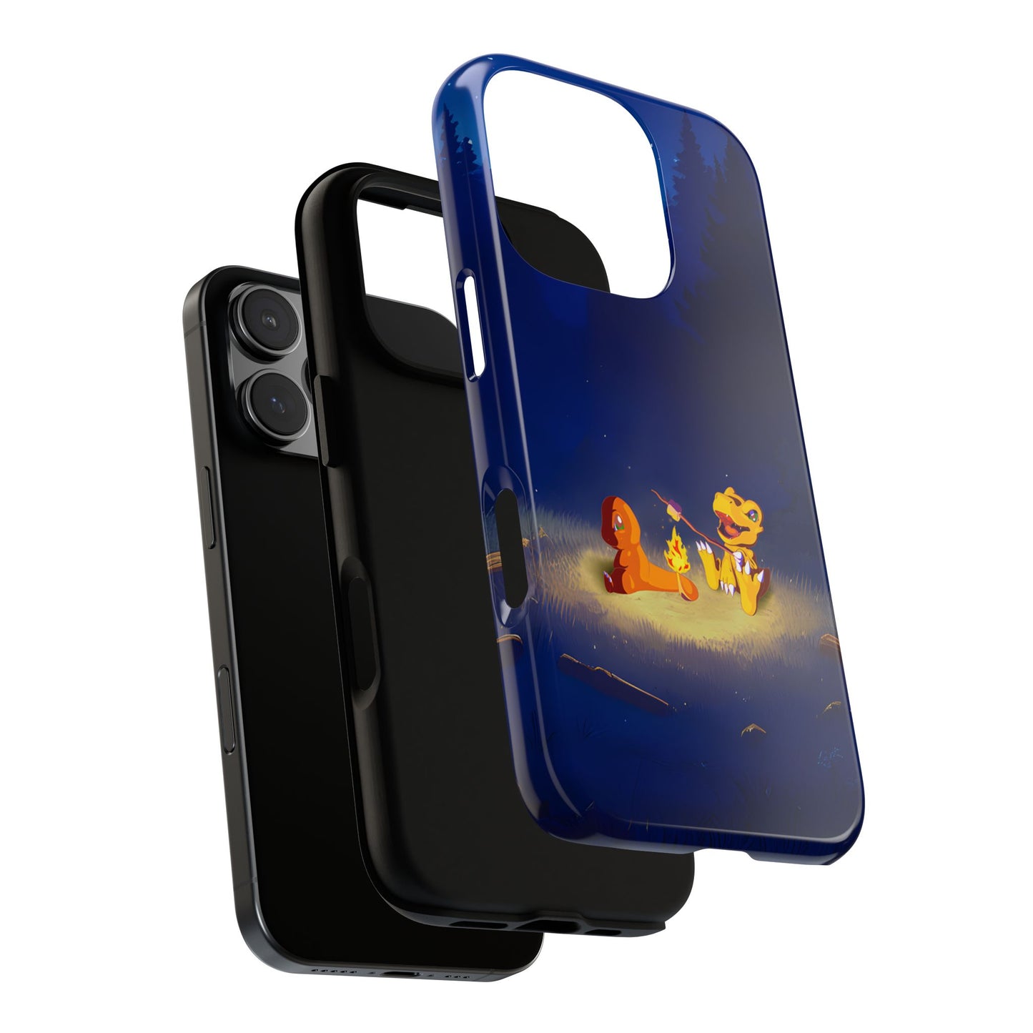 Blazing Friendship: Agumon & Charmander Phone Case