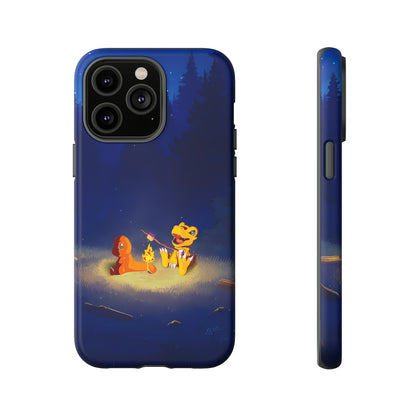 Blazing Friendship: Agumon & Charmander Phone Case