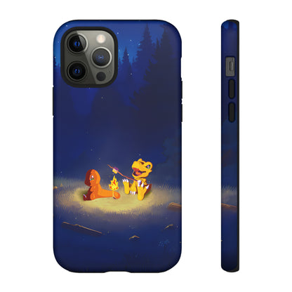 Blazing Friendship: Agumon & Charmander Phone Case