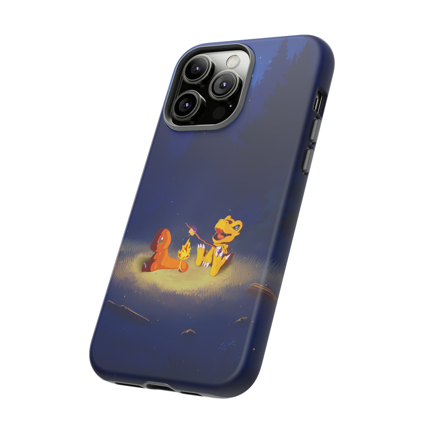 Blazing Friendship: Agumon & Charmander Phone Case