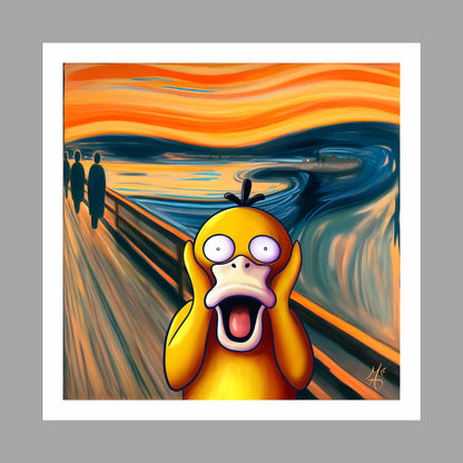 The Scream (Psyduck's Version) Art Print – A Quirky Masterpiece for Your Space